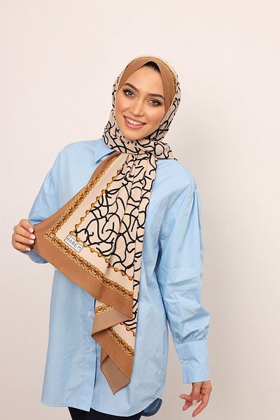 HAREM SCARF Σάλι με μοτίβο Ivy-Mink Medina