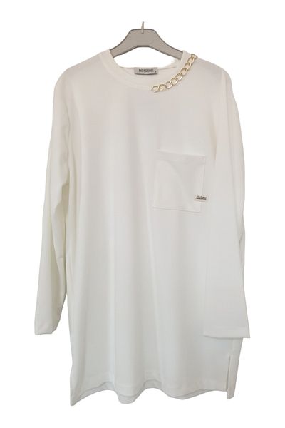 GGMM POCKET DETAIL CREPE FABRIC 85CM TUNIC