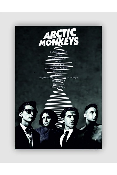 fırsatlar diyarı Arctic Monkeys Rock Müzik Duvar Posteri - Kalın Kağıt - Çerç...