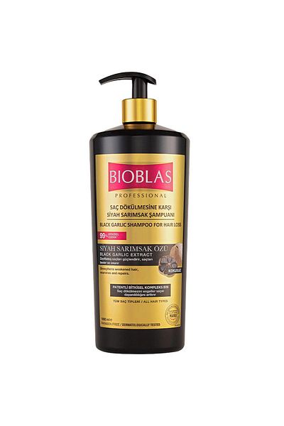 Bioblas 1000 Ml Garlic Black Shampoo - Anti Hair Loss