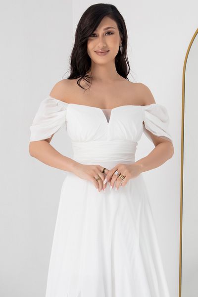 PULLIMM Rochie din șifon cu fantă fără bretele DNS1591