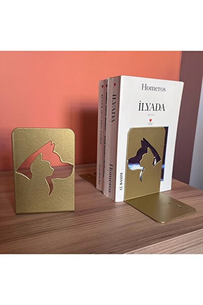 MAR Kedi Ve Köpek Desenli Kitap Tutucu (2 Lİ SET)