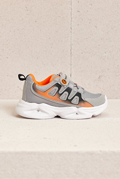 Tonny Black Çocuk Unisex Buz Portakal Tonny Black Rahat Kalıp Işıklı Cırtlı Ayakkabı