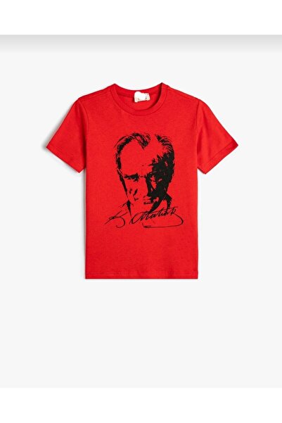 Esterella تي شيرت مطبوع عليه أتورك للأطفال للجنسين/ تي شيرت/ تي شيرت أبيض مطبوع عليه أتورك