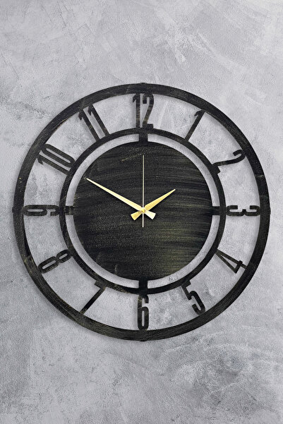 EMORES 41 cm Metal Malzeme Akarsaniye Sessiz Mekanizma Dekoratif Duvar Saati