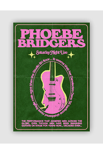 fırsatlar diyarı Phoebe Bridgers  Rock Müzik Duvar Posteri - Kalın Kağıt - Çe...