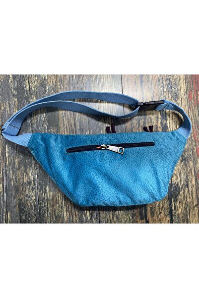 Street Bag Унісекс Етнічна Аутентична Богемська Повсякденна Подорожня Сумка на Поясній Ремені З Багатьма Кишенями Водостійка Морська Блакитна