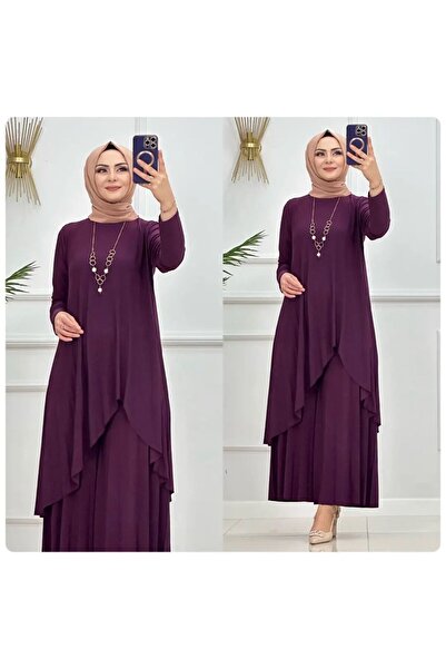 MODAMÜNASİP Sandy Self-Pleated Asymmetrical Cut Trousers Suit