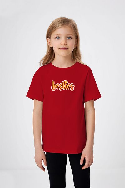 ADABEBEK Close Friends Printed Girl's T-Shirt