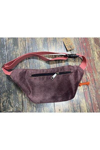 Street Bag Unisex Ethnic Authentic Bohemian Daily Travel Waist Bag Multi-Pocket Water Resistant Dark Rose Dried