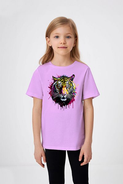 ADABEBEK Tricou pentru fetiță cu model graffiti tigru
