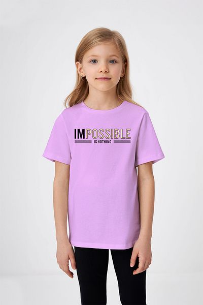 ADABEBEK Tricou pentru fetiță cu imprimeu Impossible is Nothing