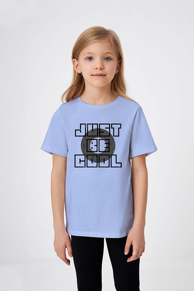 ADABEBEK Tricou pentru fetiță cu imprimeu Just Be Cool Detaliat în cerc