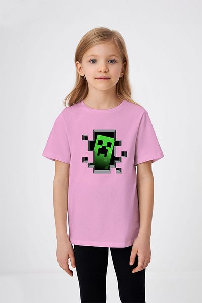 ADABEBEK Creeper Patterned Girl's T-Shirt