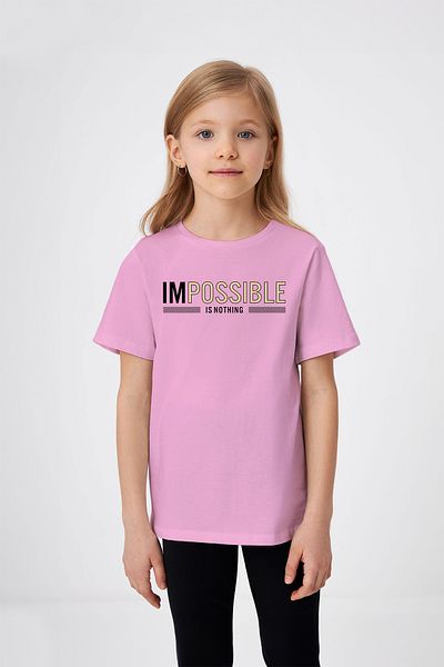 ADABEBEK Impossible is Nothing Printed Girl's T-Shirt