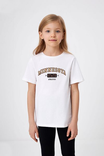 ADABEBEK Tricou pentru fetiță cu model Minnesota City