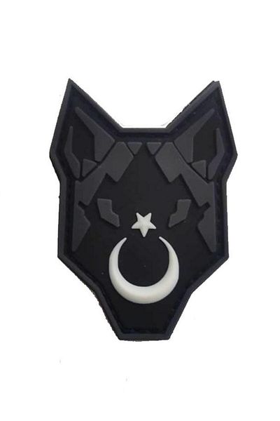 SINGLE SWORD Τρισδιάστατο Εθνόσημο με μανίκι λύκου σιλικόνης - Εθνόσημο Velcro