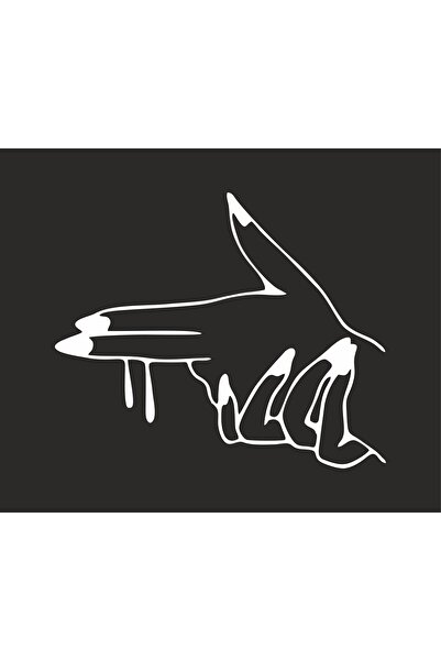 BENİMSER REKLAM Kadın Eli Silah 30x25cm Sticker Araba, Motorsiklet, Laptop, C...