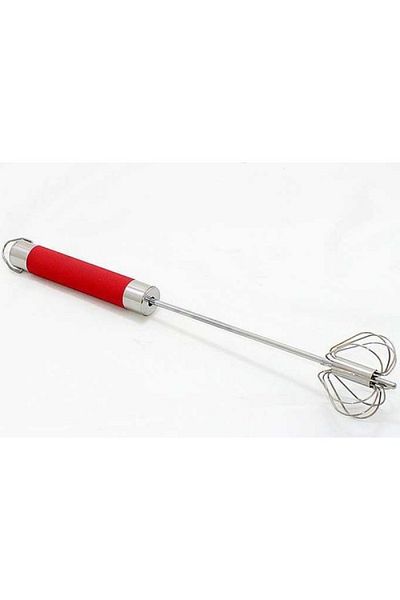 TAYVİN Luxury Metal Rotary Beater - Steel Push Beater - Automatic Rotary Beater