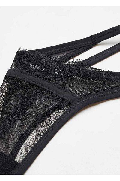 MANGO Woman Krajková tanga