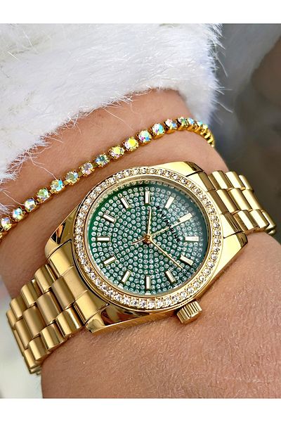 Navimarine Gold Color Steel Cord Women's Wristwatch + Bracelet Gift