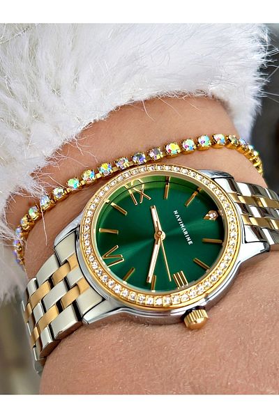 Navimarine Gold Color Steel Cord Women's Wristwatch