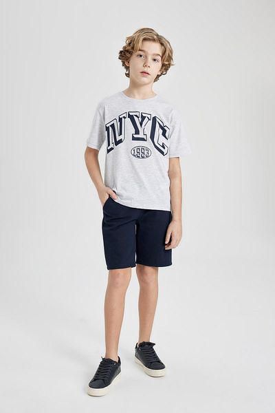 DeFacto Boys' Set of 2 Printed Short Sleeve T-Shirt Shorts B8256A824Sm