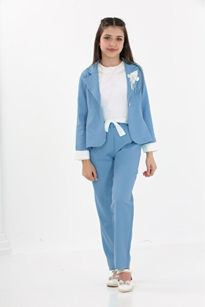 Asortik Kids Girl's Special Day Holiday 3-Piece Set Jacket-Pant-Blouse