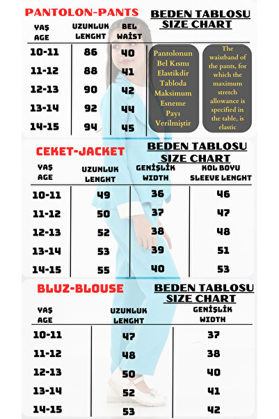 Asortik Kids Girl's Special Day Holiday 3-Piece Set Jacket-Pant-Blouse