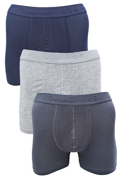 Onurel Regular Fit 3 Pack Elite Platinum Men's Lycra Boxer Shorts