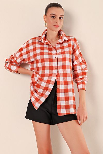 Bigdart Πουκάμισο 3900 Oversize Long Basic - Tan
