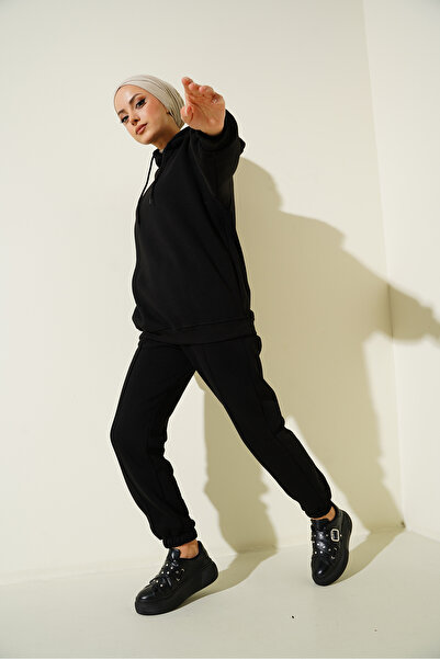 Bigdart 55434 Oversize Tracksuit Set - Black