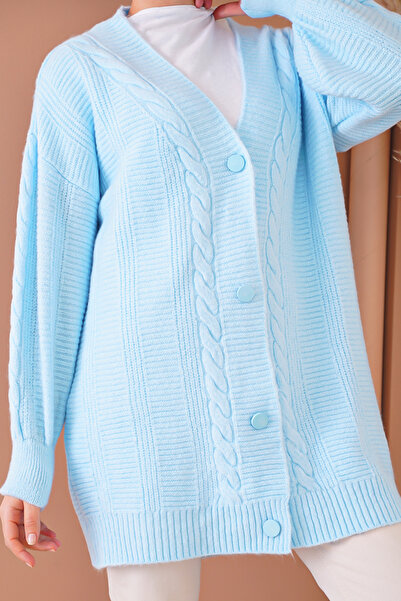 Bigdart 15768 Трикотажний кардиган Tesettur синій