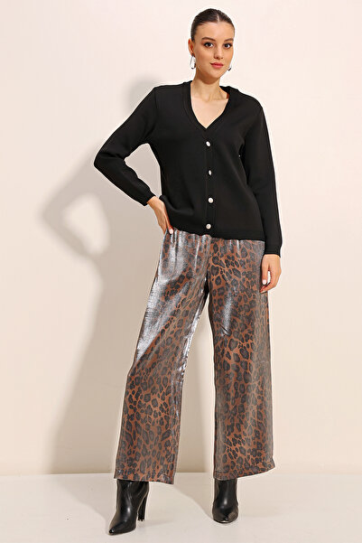 Bigdart بنطلون قماش بني لامع 6632