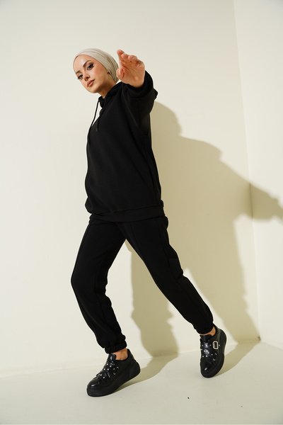 Bigdart 55434 Oversize Tracksuit Set - Black