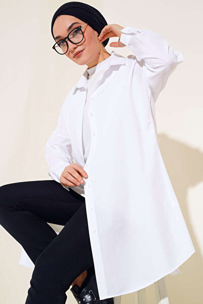 Bigdart 5845 Tesettür Tunik - Beyaz