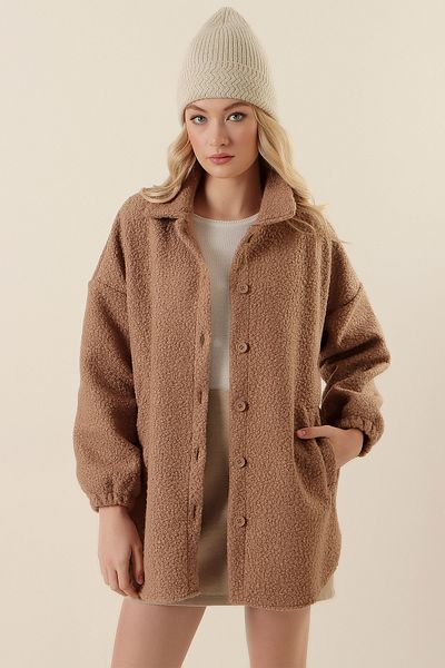Bigdart 0675 Wool Blend Boucle Jacket - Beige