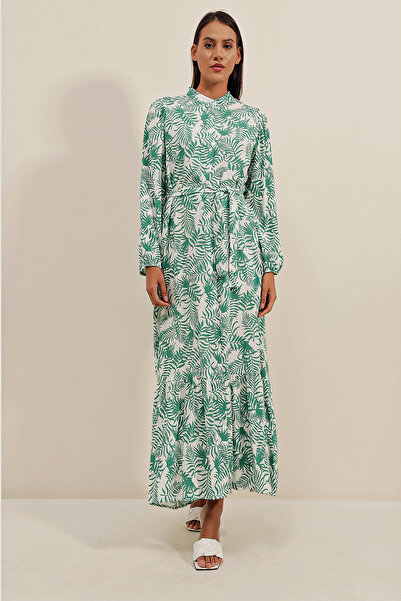 Bigdart 2158 Exotic Pattern Dress - G.green