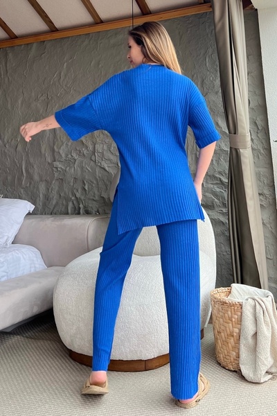 Bianco Lucci Women's Ribbed Camisole Top and Bottom Set60201020