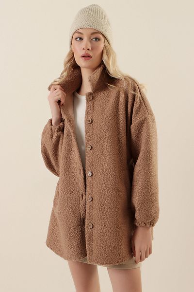 Bigdart 0675 Wool Blend Boucle Jacket - Beige
