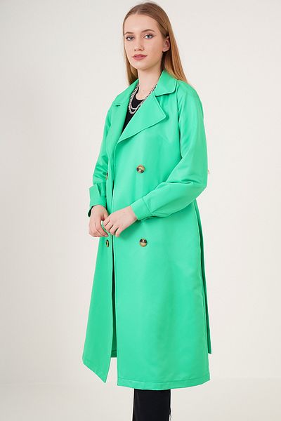 Bigdart 5853 Double Breasted Collar Trench Coat - Green
