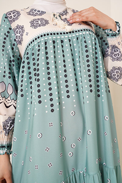 Bigdart 2175 Φόρεμα Hijab με σχέδιο - D.mint
