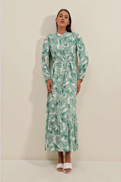 Bigdart 2158 Exotic Pattern Dress - G.green