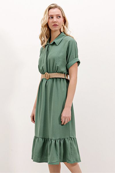Bigdart 2292 Belted Dress - Mint