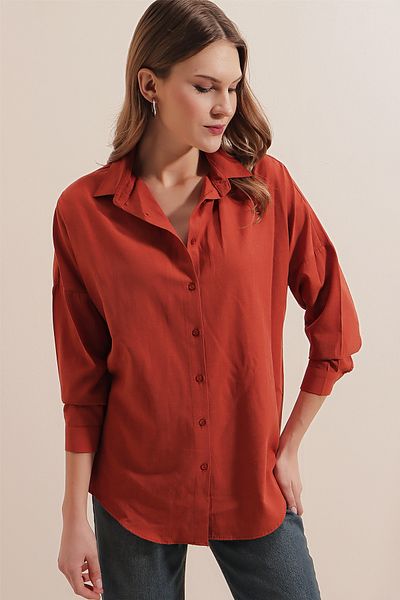 Bigdart 3900 Плитка Gomlek Oversize Long Basic Basic Gomlek