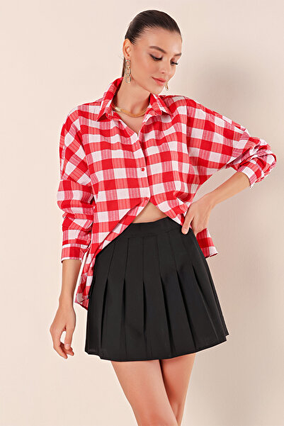 Bigdart 3900 Oversize Long Basic Shirt - Red