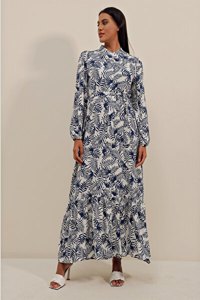 Bigdart 2158 Exotic Pattern Dress - D.dark blue