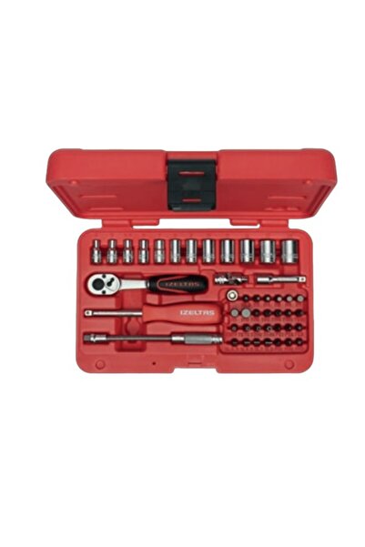 İzeltaş 1/4” Altı Köşe Lokma Anahtar ve Bits Set (45 parça, mm)