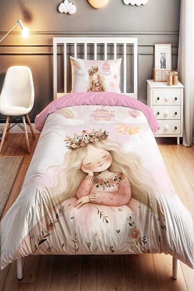 EVPANYA Princess in the Dream Patterned Single Baby Kids Bedding Set