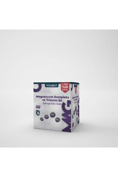 VİTABEST Vitabest Magnezyum Kompleks Ve Vitamin B6 60 Tablet 2.'si %50